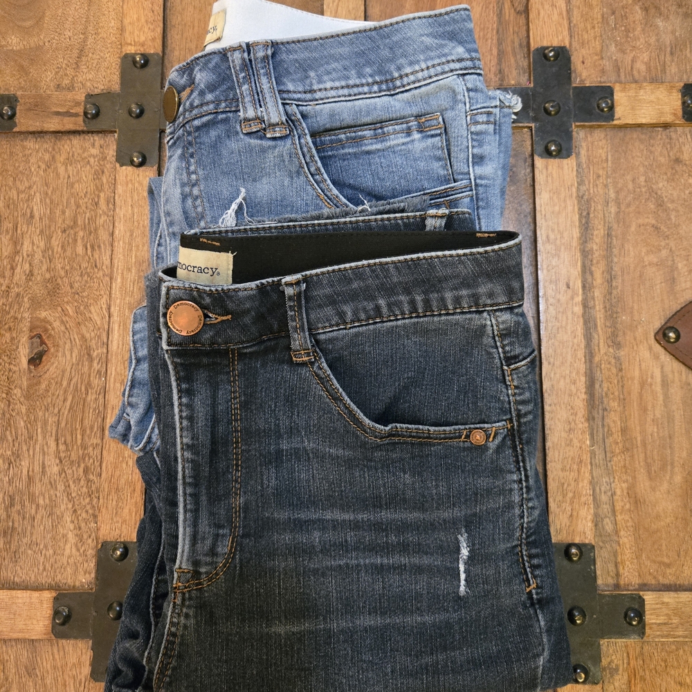 Democracy Women's Blue and Dark Blue Jeans